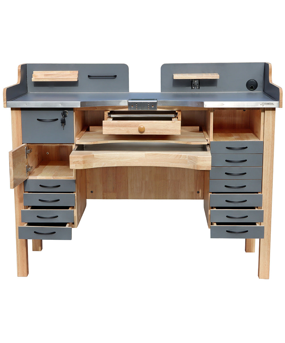 Hardwood Jeweler's Workbench With Three Drawers - Findings Outlet