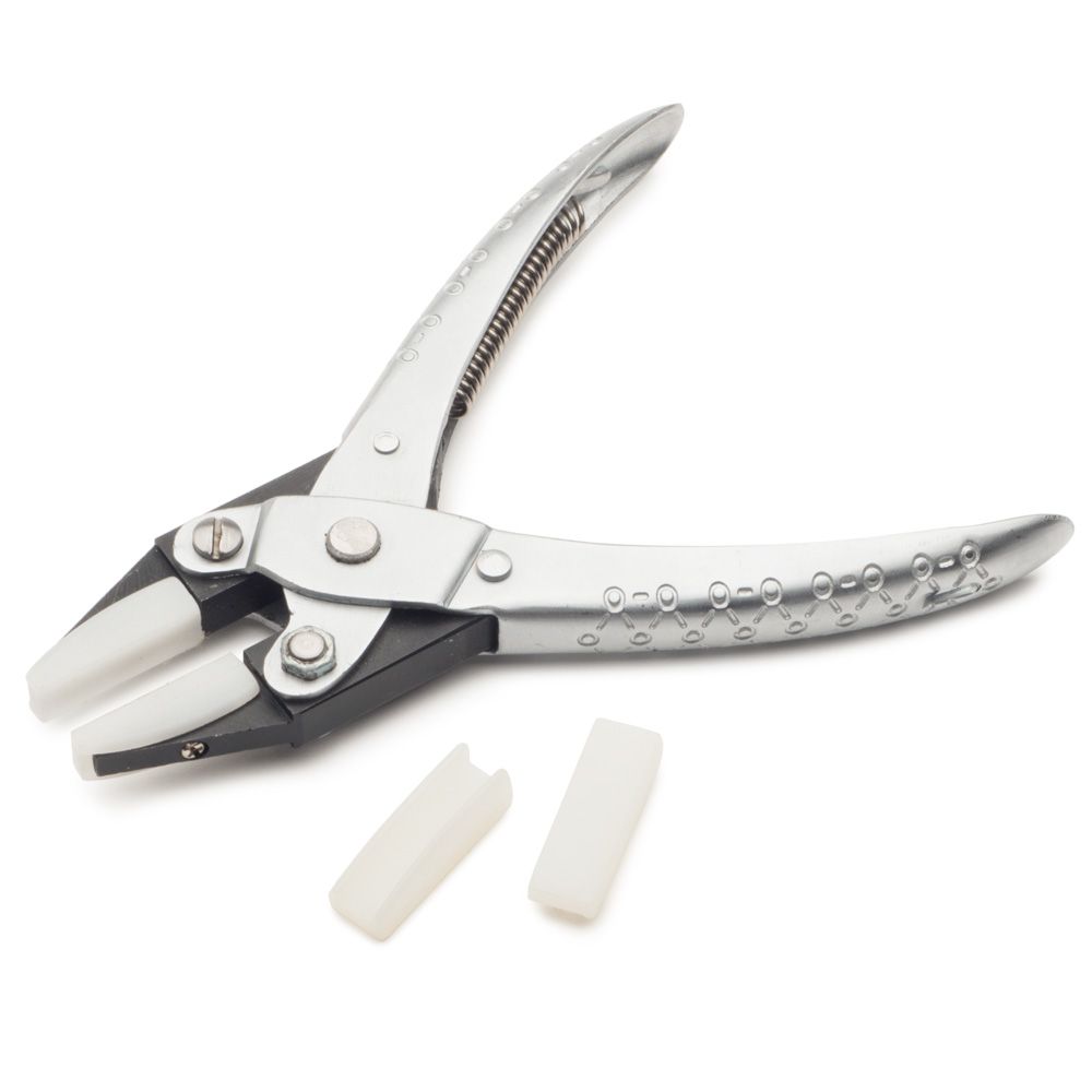 Parallel Action Flat Nose Smooth Jaw Pliers with Spring