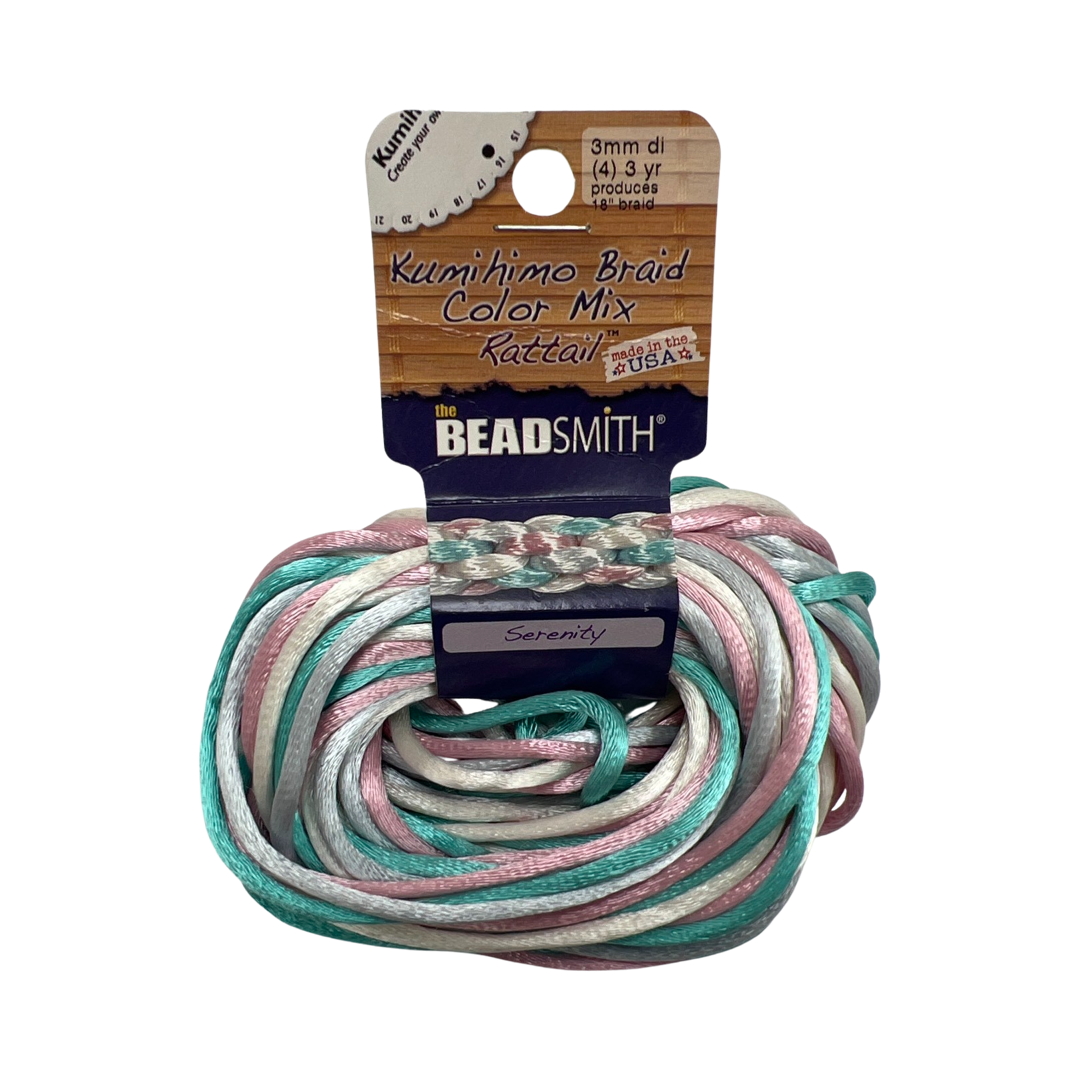 Beadsmith® Rattail Satin Cord Mixes - 3 mm (4) (3 Yards)