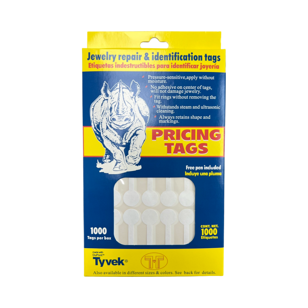 Paper Adhesive Sticker Tags - Long Round
