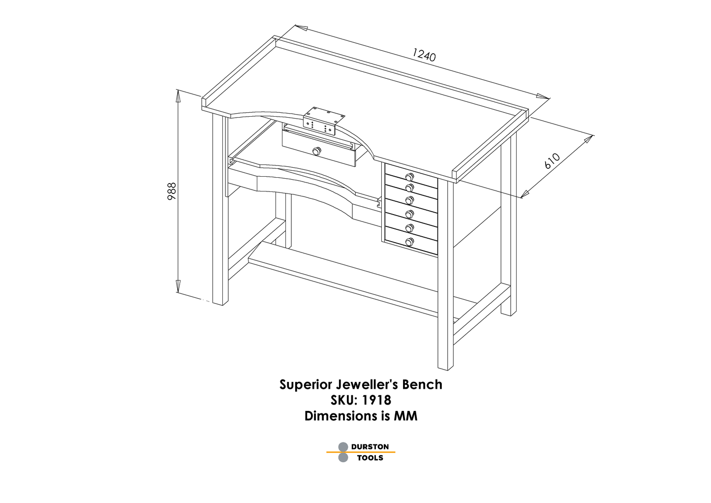 Durston® Superior Jeweler's Bench