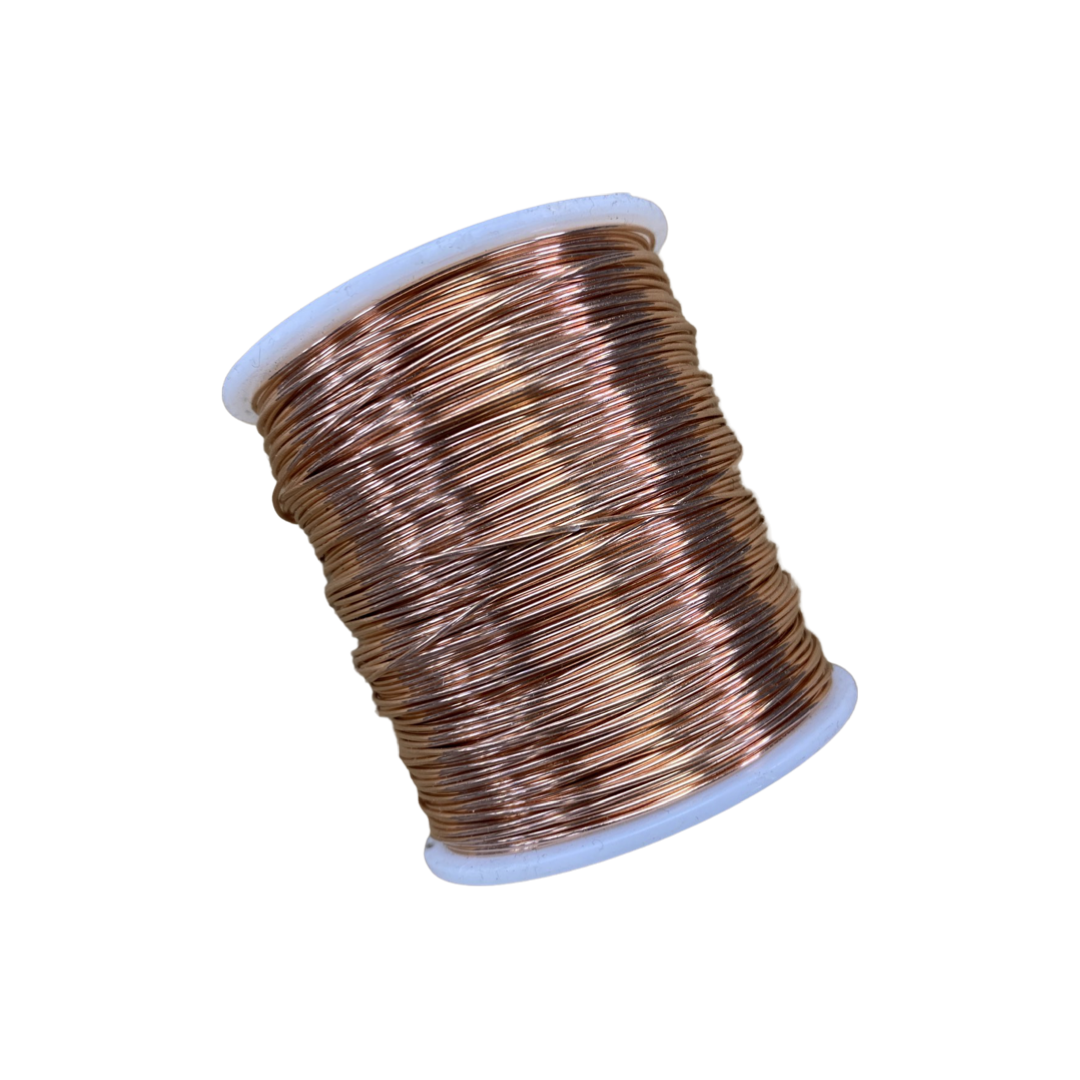 ibaofuing 99.9% Soft Copper Wire, 14 Gauge/ 1.63 mm Diameter, 79 Feet / 24M, 1 Pound Spool Pure Copper Wire, Jewelry Making Wire Craft Wire