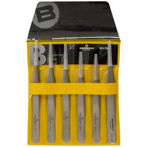 Bergeon® Set of 6 Anti-Magnetic Tweezers