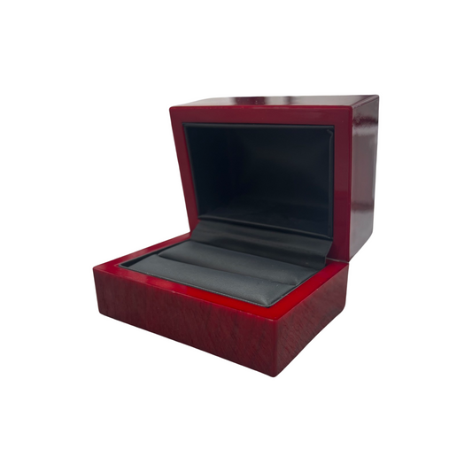Wood Jewelry Boxes - Glossy Mahogany with Black Inserts