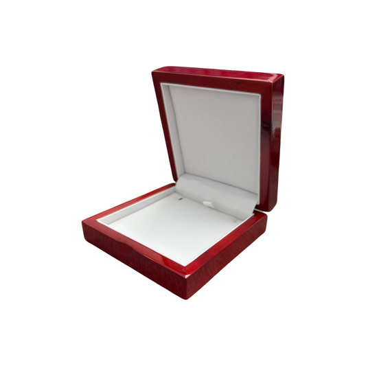 Wood Jewelry Boxes - Glossy Mahogany with White Inserts