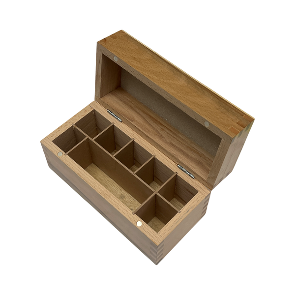 Wood Organizer for Testing Acids - 8 Compartment