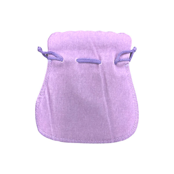 Velveteen Scalloped Drawstring Pouches - Lavender