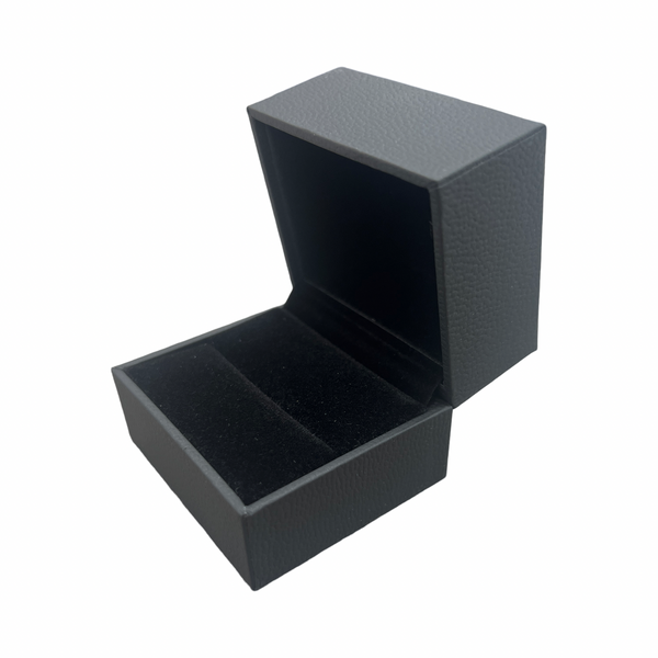 Pebbled Leatherette Ring Box