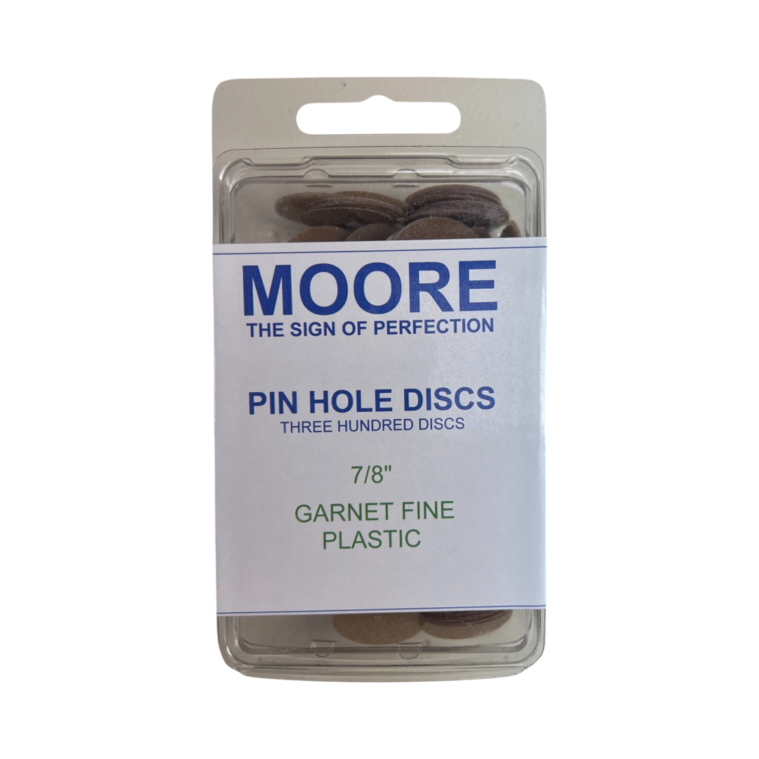 EC Moore - Garnet Plastic Pin Hole Discs