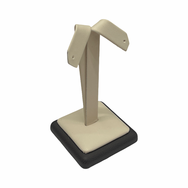 Chocolate Beige Leatherette Earring Stand