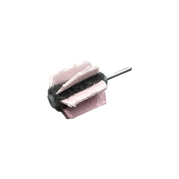 Magic Pink Mounted Emery + Satin Finish Flap Polisher