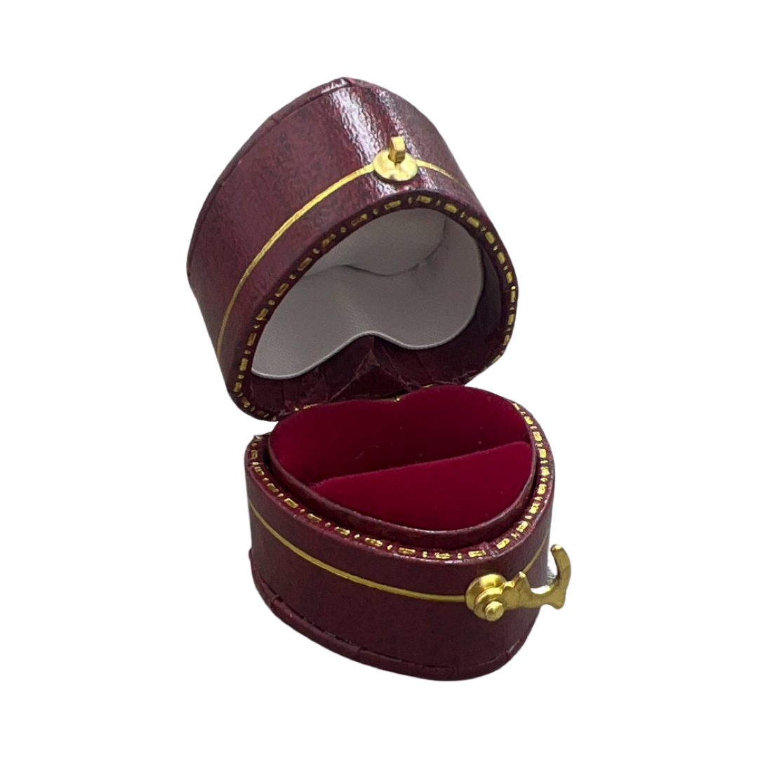 Leatherette Heart Box - Ring