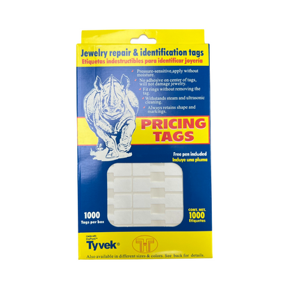 Paper Adhesive Sticker Tags - Rectangle