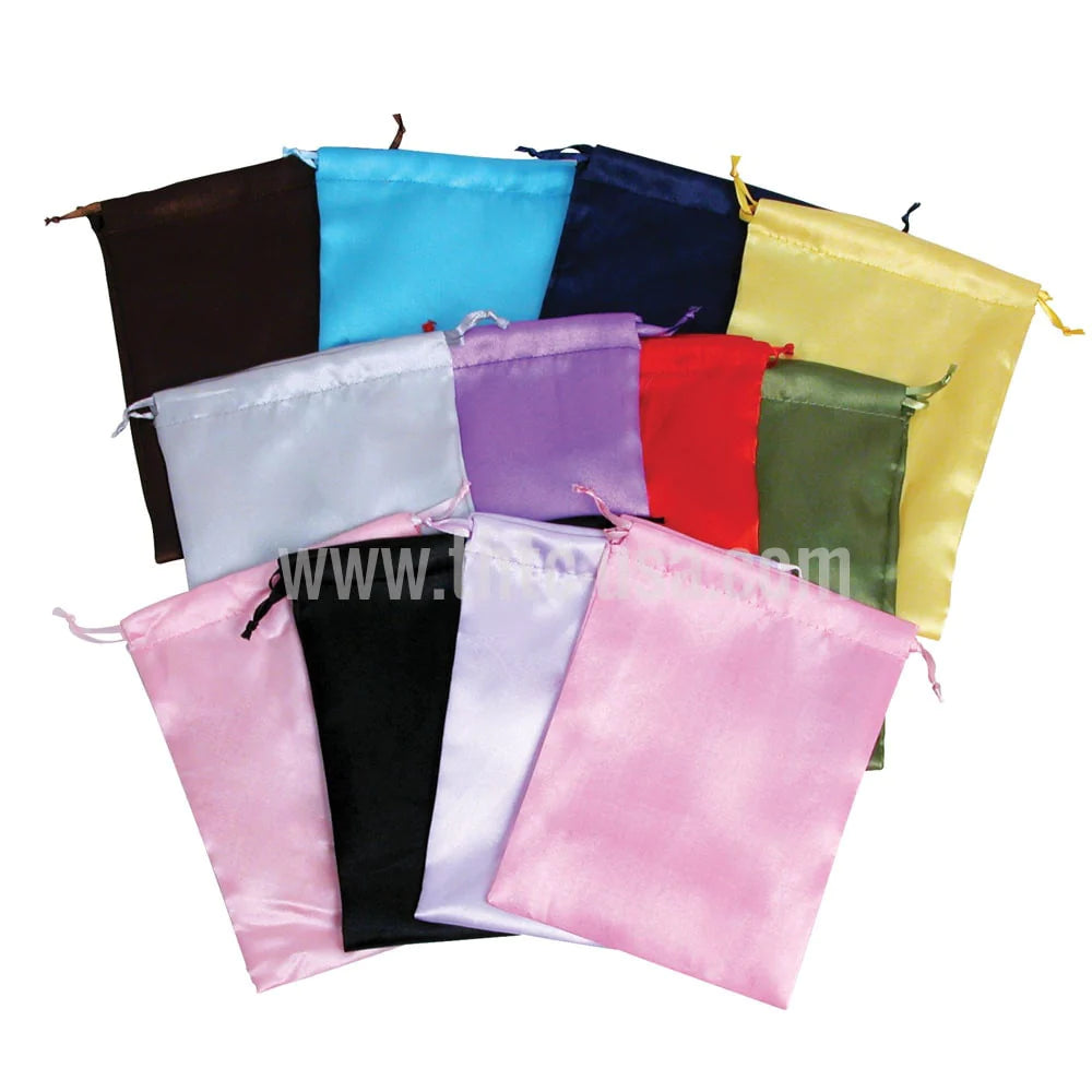 Solid Color Satin Pouches