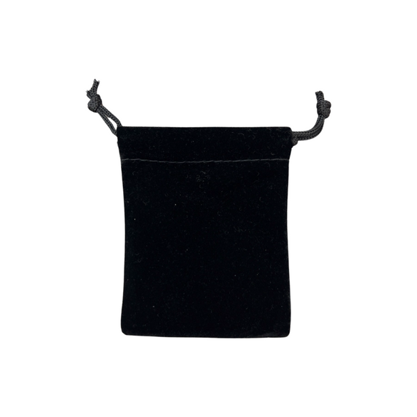 Premium Velveteen Drawstring Pouches - Black