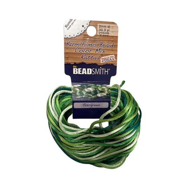 Beadsmith® Rattail Satin Cord Mixes - 2 mm (4) (3 Yards)