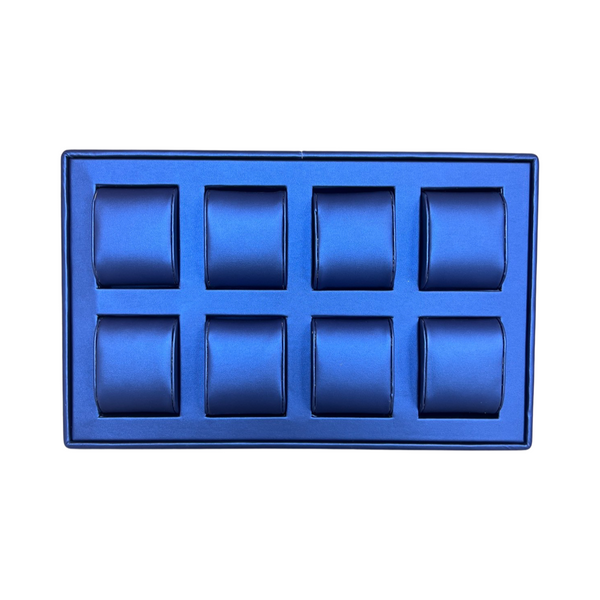 Navy Blue Leatherette Watch Display Board