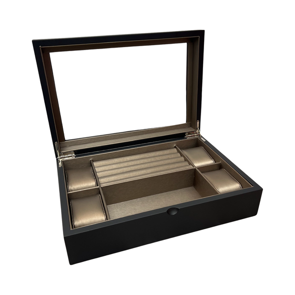 Glass Top Wooden Keepsake Case