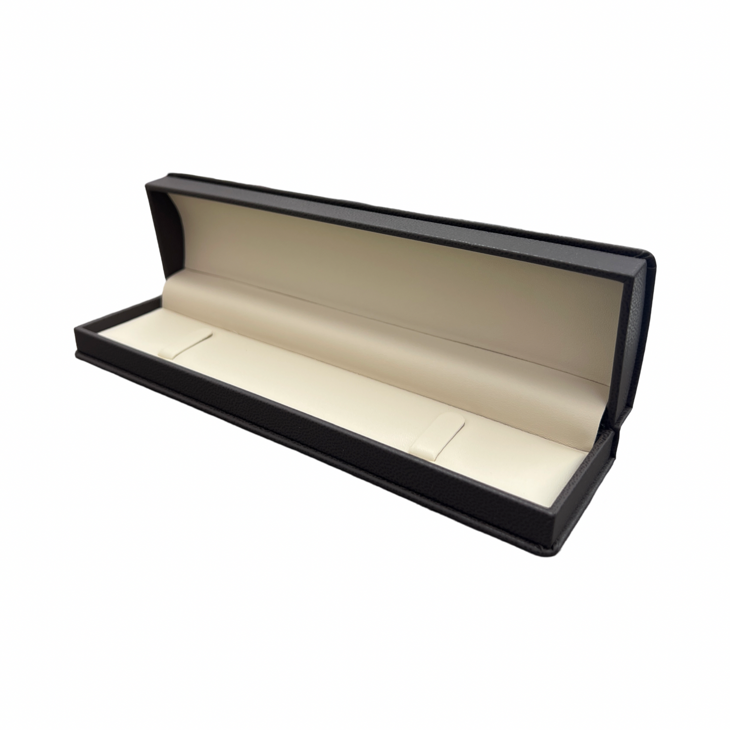 Roll Top Leatherette Boxes - Chocolate Beige