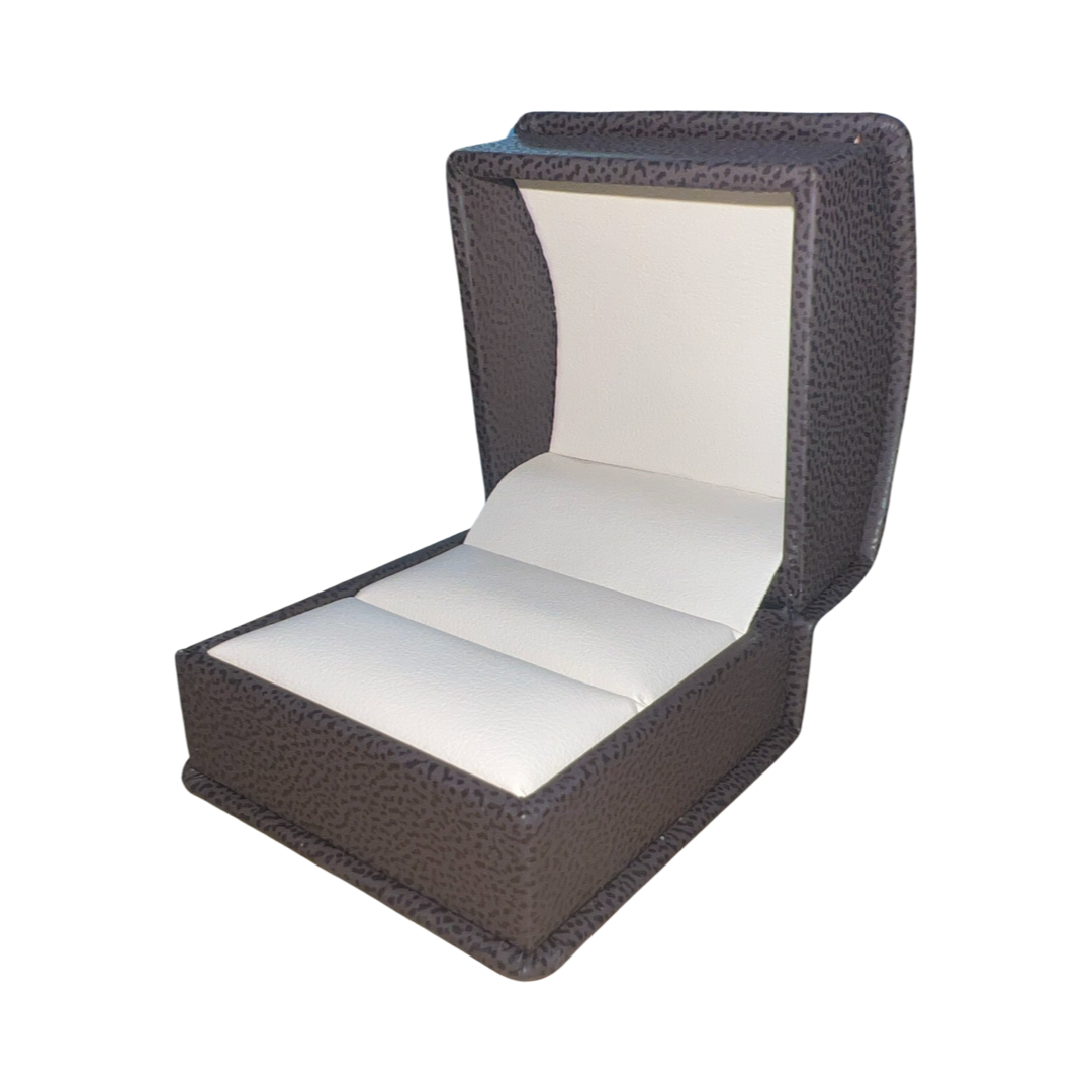 Roll Top Leatherette Chocolate Beige Boxes