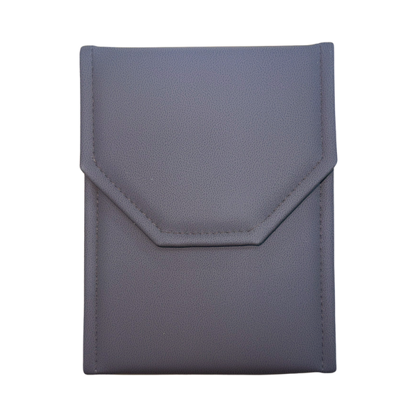 Roll Top Leatherette Chocolate Beige Pearl Folder