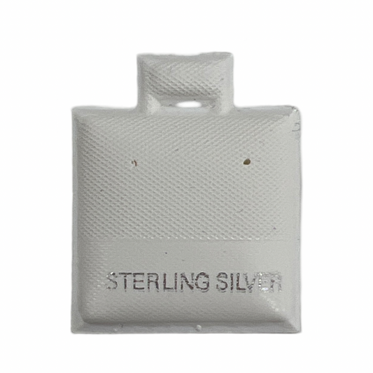 Earring Puff Pads - "Sterling Silver" (1" x 1")