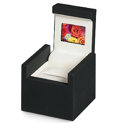 LCD Video Ring Box With 2 High-Definition Screen - Black