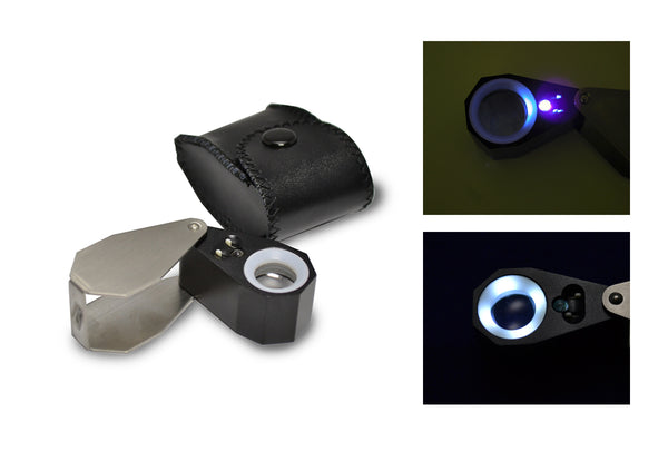 Grobet USA® 14 X Illuminated Jewelers’ Loupe with Ultraviolet Lighting