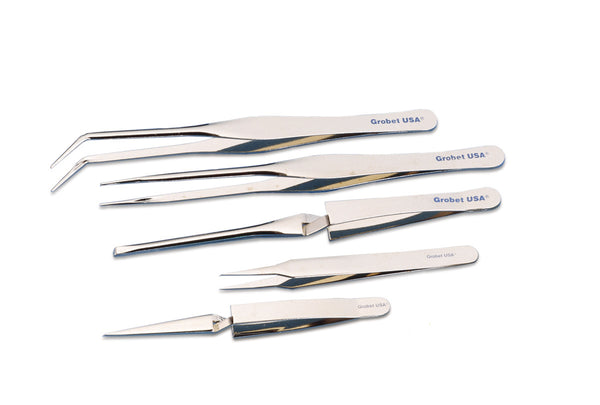 Tweezers - Five Piece Solder/Utility Tweezers Kit
