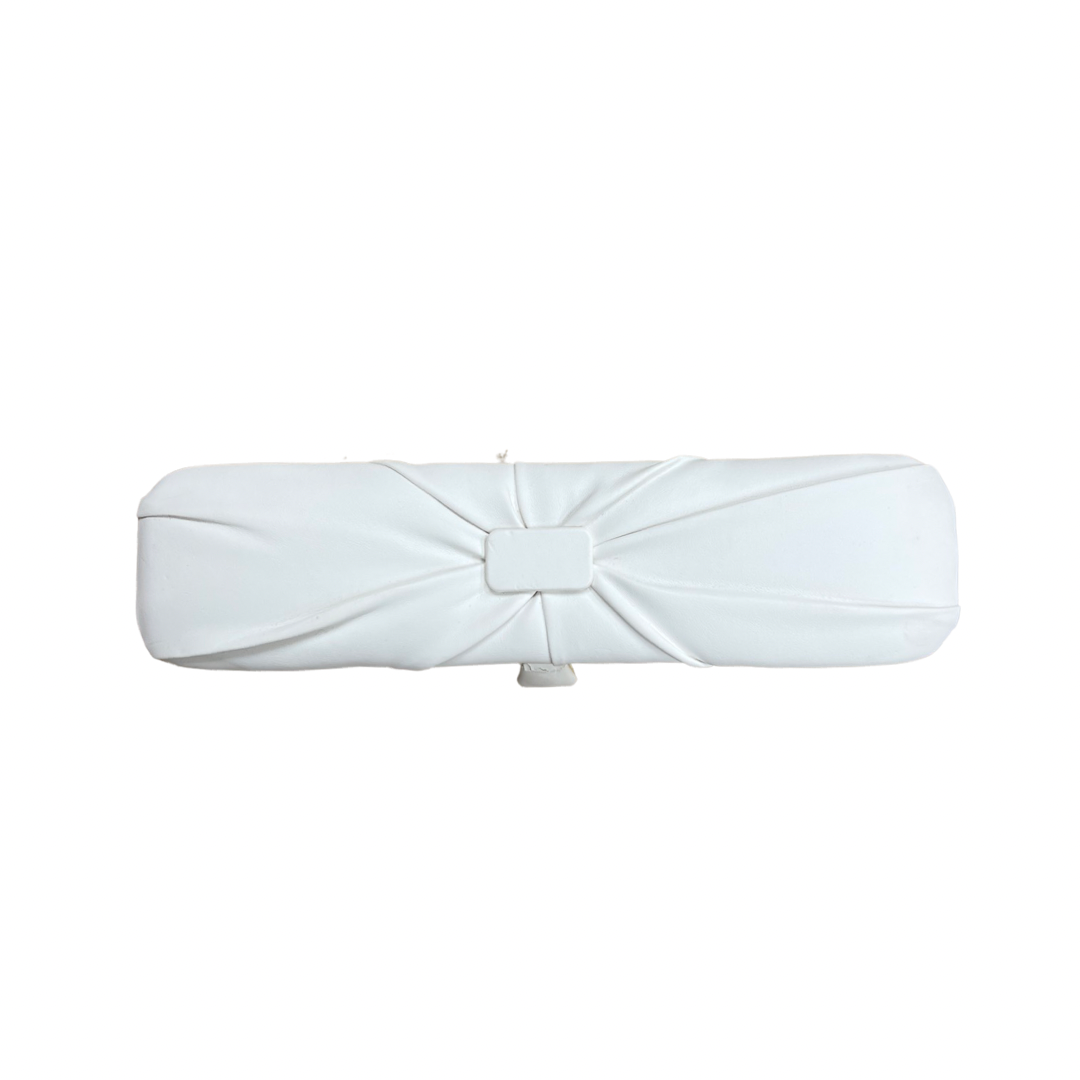 White Leatherette Bow Bracelet Box