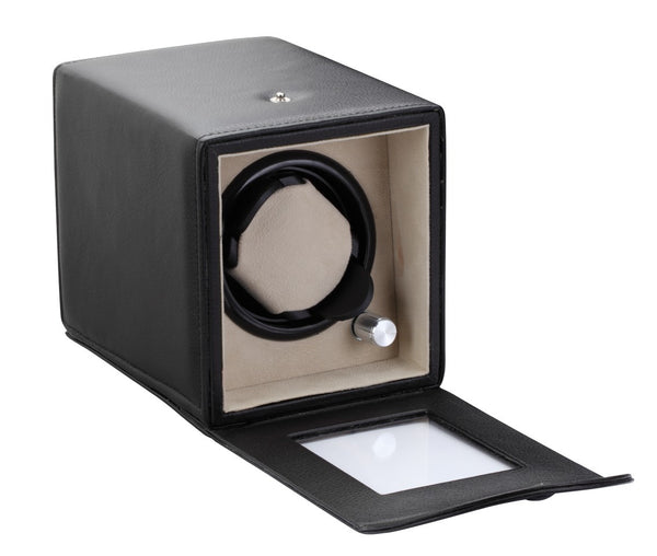 Watch Winder - Black Leather Single