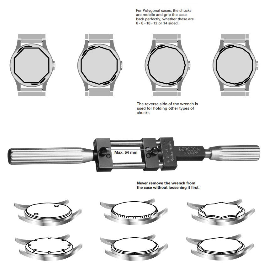 Bergeon® Case Wrench - Waterproof Cases