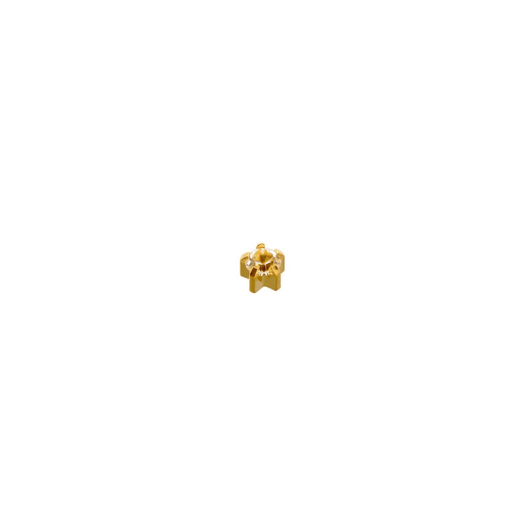 Caflon® Piercing Studs - (104Y) Tiffany Gold Clear
