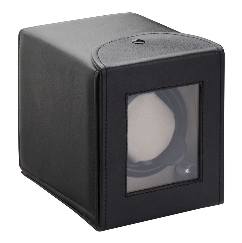 Watch Winder - Black Leather Single